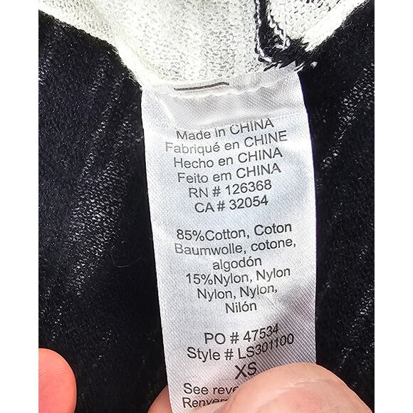 NWT Left of Center XS Shadowed Tunic Sleeveless Cotton Knit Asymmetric preppy - Picture 4 of 8